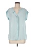 Pleione 100% Polyester Blue Short Sleeve Blouse Size M - photo 1