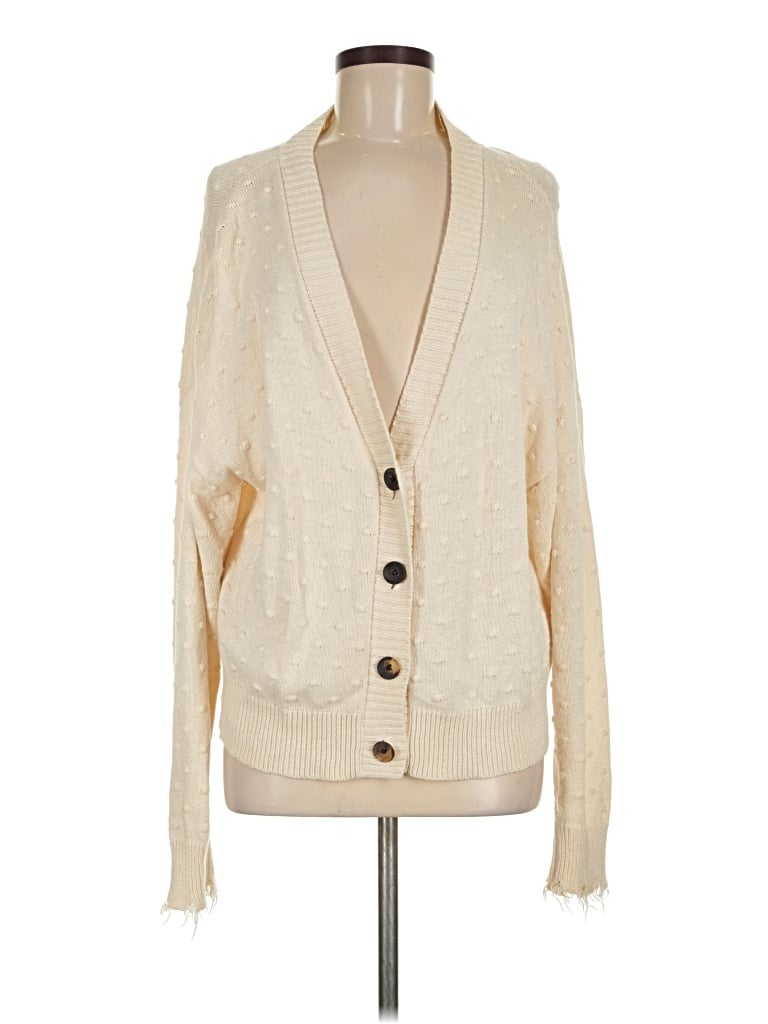 Pre-owned Nation Ltd Cardigan Sweater In Ivory