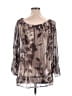 Kaelyn-Max 100% Polyester Brown 3/4 Sleeve Blouse Size 1X - photo 2
