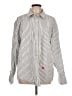 alexanderwang.t 100% Cotton Stripes Silver Long Sleeve Button-Down Shirt Size L - photo 1