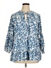 Unbranded Blue 3/4 Sleeve Blouse Size XL - photo 1