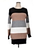 Laundry by Shelli Segal Color Block Brown Pullover Sweater Size XL - photo 1