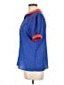 Lindy Bop 100% Polyester Hearts Blue Short Sleeve Blouse Size 10 - photo 5