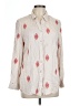 Chico's 100% Rayon Hearts Ivory Long Sleeve Button-Down Shirt Size Lg (2) - photo 1