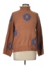 Unbranded Floral Brown Turtleneck Sweater Size L - photo 1