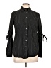 Max Studio 100% Cotton Stripes Black Long Sleeve Button-Down Shirt Size L - photo 1
