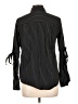 Max Studio 100% Cotton Stripes Black Long Sleeve Button-Down Shirt Size L - photo 2