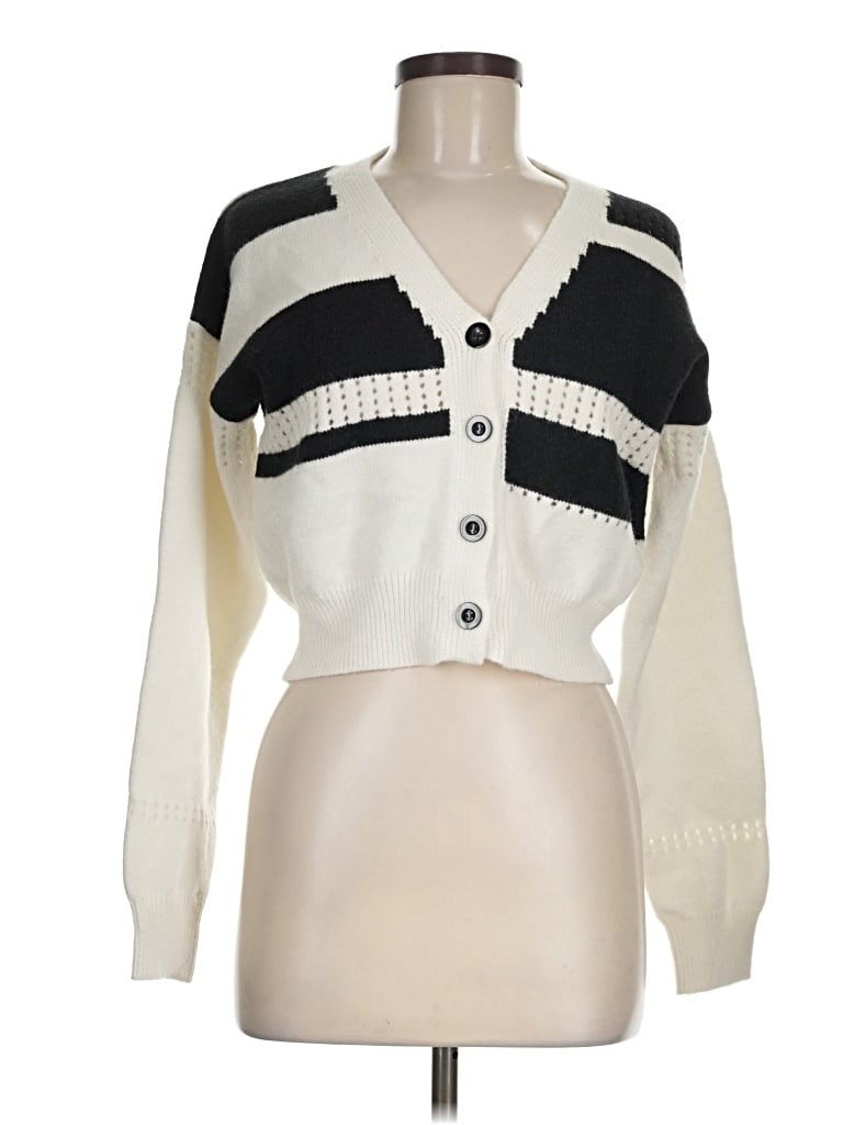 Pre-owned Forever 21 Cardigan Sweater In Ivory