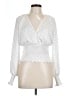 Express Outlet 100% Polyester White Long Sleeve Blouse Size L - photo 1