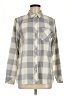 Vineyard Vines 100% Polyester Checkered-gingham Gray Long Sleeve Blouse Size 8 - photo 1