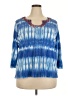 Ruby Rd. Blue 3/4 Sleeve T-Shirt Size 2X - photo 1