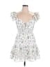 Alice + Olivia 100% Polyester Floral White Cocktail Dress Size 14 - photo 1