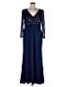 Mac Duggal 100% Polyester Blue Cocktail Dress Size 16 - photo 1