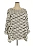 Rose + Olive 100% Polyester Polka Dots Ivory 3/4 Sleeve Blouse Size 3X - photo 1