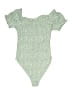 Hello Molly 100% Polyester Green Short Sleeve Blouse Size 8 - photo 2