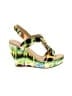Blowfish Tropical Green Wedges Size 7 1/2 - photo 1