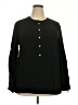 Persifor 100% Cotton Black Long Sleeve Blouse Size 2X - photo 1