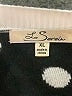Les Serein 100% Viscose Polka Dots White Pullover Sweater Size XL - photo 7