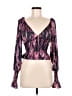 WAYF Pink Long Sleeve Blouse Size M - photo 1