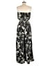 True Destinations 100% Polyester Tropical Black Jumpsuit Size M - photo 2