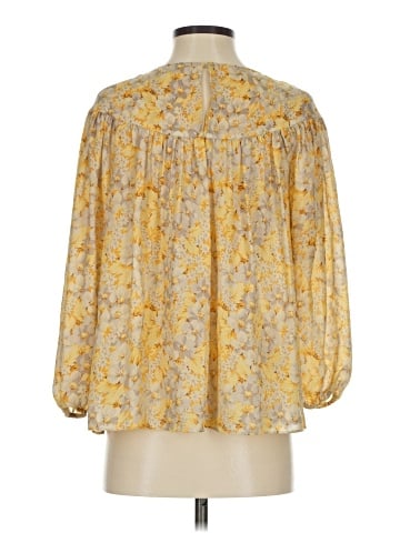 The Great. 3/4 Sleeve Silk Top (view 2)