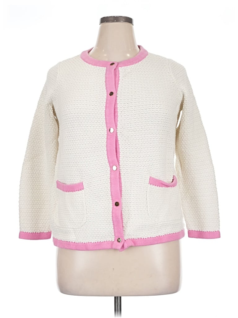 Pre-owned Talbots Outlet Cardigan Sweater In Pink