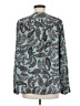 Ann Taylor LOFT 100% Polyester Paisley Teal Long Sleeve Blouse Size M - photo 2