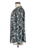 Ann Taylor LOFT 100% Polyester Paisley Teal Long Sleeve Blouse Size M - photo 5