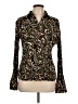 Apt. 9 Animal Print Green Long Sleeve Blouse Size L - photo 1
