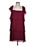 DKNY 100% Polyester Burgundy Cocktail Dress Size 10 - photo 1