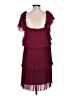 DKNY 100% Polyester Burgundy Cocktail Dress Size 10 - photo 2