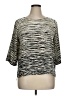 Vince. 100% Silk Silver Short Sleeve Top Size XL - photo 1