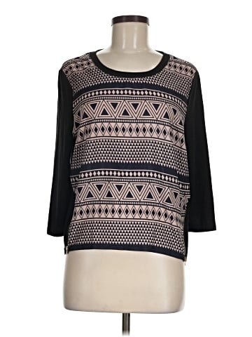 Cover Stitched 3/4 Sleeve Top (view 1)