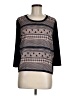 Cover Stitched Black 3/4 Sleeve Top Size M - photo 1