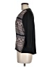 Cover Stitched Black 3/4 Sleeve Top Size M - photo 5