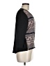 Cover Stitched Black 3/4 Sleeve Top Size M - photo 4