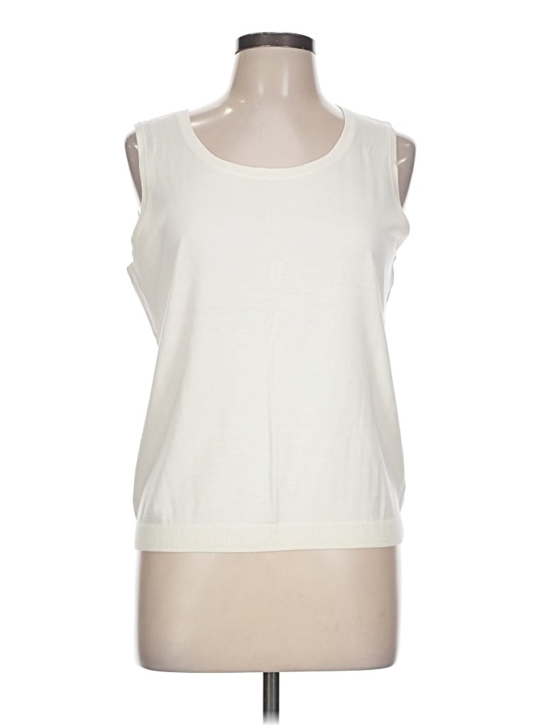 Pre-owned Talbots Sweater Vest In Ivory