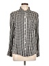 ABound 100% Rayon Checkered-gingham Black Long Sleeve Button-Down Shirt Size L - photo 1