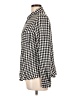 ABound 100% Rayon Checkered-gingham Black Long Sleeve Button-Down Shirt Size L - photo 5