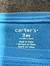 Carter's 100% Cotton Print Blue Short Sleeve Onesie 0-3 MO / 3 MO - photo 3