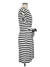 Chaps Stripes White Casual Dress Size M - photo 4