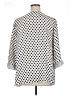 Rose + Olive 100% Polyester Polka Dots White 3/4 Sleeve Blouse Size 1X - photo 2