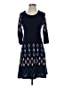 Earthbound Trading Co. Argyle Blue Casual Dress Size S - photo 1
