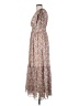 Reset 100% Polyester Floral Tan Casual Dress Size S - photo 5
