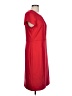 Covington Solid Red Casual Dress Size L - photo 4