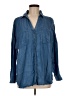 Lou & Grey Blue Long Sleeve Button-Down Shirt Size M - photo 1