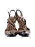 Assorted Brands 100% Leather Color Block Brown Heels Size 7 - photo 2