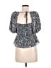 ASTR The Label Blue Short Sleeve Blouse Size M - photo 2