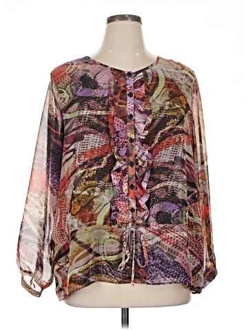 Cj Banks Long Sleeve Blouse (view 1)