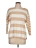 Talbots 100% Cotton Stripes Tan 3/4 Sleeve Top Size L - photo 1